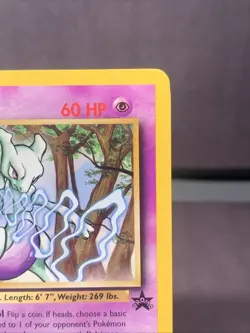 Pokemon TCG Mewtwo #12 Black Star Promo Non Holo Rare WOTC VTG 1999 LP- - Image 3