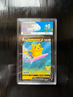 Surfing Pikachu V 008/025 | Celebrations | Ace 10 | Pokemon TCG - Image 1