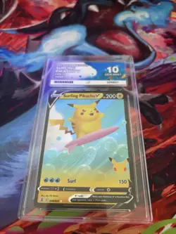 Surfing Pikachu v 008/025 | Celebrations | Ace 10 | Pokemon TCG - Image 1
