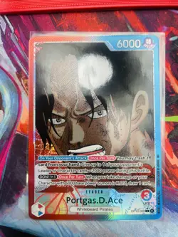 2025 One Piece Carrying On His Will Portgas D. Ace Leader Alt Art #OP13-002 - Image 3