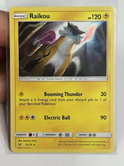 Raikou 32/73 Holo Rare Shining Legends 2017 Pokemon TCG Card - Image 1