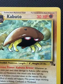 Kabuto Fossil 1st Edition 50/62 Common Card English NM/LP+ - Image 4
