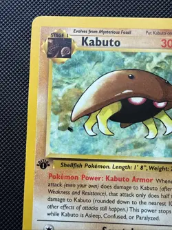 Kabuto Fossil 1st Edition 50/62 Common Card English NM/LP+ - Image 5