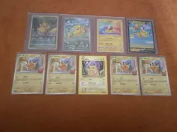 Pokemon Pikachu Card Lot - 9 Cards - Foil, Promo, English, Various Editions - Image 1