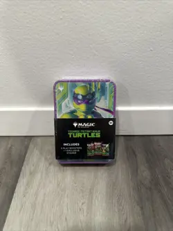 Magic The Gathering Teenage Mutant Ninja Turtles Tin 3 Boosters Donatello - Image 1