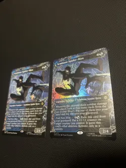 x2 Symbiote Spider-Man #217 Foil & NonFoil Rare Nm (Borderless) Spider-Man Mtg - Image 1