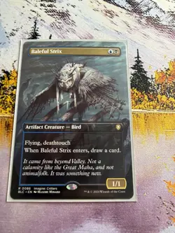 Baleful Strix (Borderless) [Commander Bloomburrow] MTG NM - Image 2