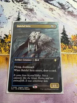 Baleful Strix (Borderless) [Commander Bloomburrow] MTG NM - Image 4