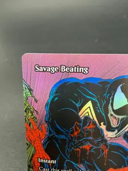 Savage Beating (Borderless) MTG Marvel's Spider-Man #26 Mythic Rare Foil - Image 2