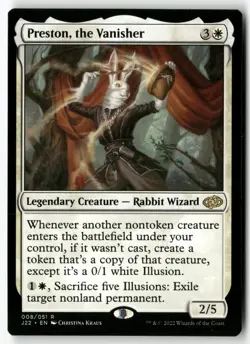 Preston the Vanisher Jumpstart 2022 J22 #8 MTG Magic Rare Legendary Rabbit NM - Image 1