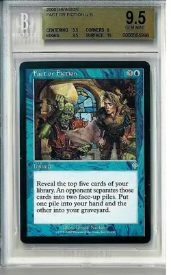 MTG Fact or Fiction BGS 9.5 Magic Invasion 2000 (95,9,95,10) MINT Gathering - Image 1