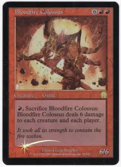Bloodfire Colossus 2001 Apocalypse FOIL Red Rare Creature MTG NM AZ1 - Image 1