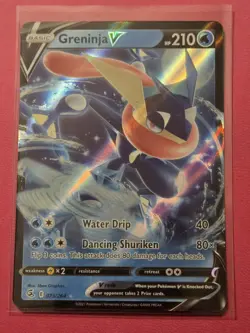 Pokemon TCG 2021 Greninja V Fusion Strike Holo Ultra Rare Card 073/264 - NM/Mint - Image 1