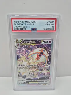 Deoxys VSTAR Ultra Rare Crown Zenith: Galarian Gallery GG46/GG70 PSA 10 Pokemon - Image 1