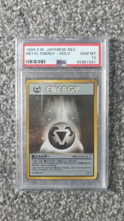 POKEMON CARD 1999 JAPANESE NEO METAL ENERGY HOLO GRADED PSA 10 GEM MINT - Image 1