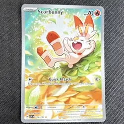 Pokemon Scorbunny 70HP Rare Holo ASC 225/217 10+ Power Fire Card - Image 1