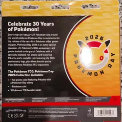 Pokemon TCG Pokemon Day 2026 30th Anniversary Box Pikachu Promo Booster Coin - Image 2