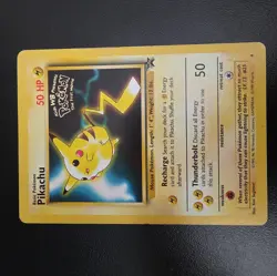 Pikachu #4 1999 WB Black Star Promo Pokemon the First Movie Pokemon TCG - Image 1