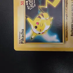 Pikachu #4 1999 WB Black Star Promo Pokemon the First Movie Pokemon TCG - Image 2