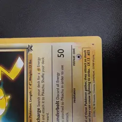 Pikachu #4 1999 WB Black Star Promo Pokemon the First Movie Pokemon TCG - Image 4