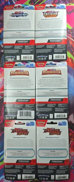 (6) Pokemon - Destined Rivals & Paldea Evolved Promo Blister Pack Lot - SEALED - Image 2