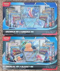 Lot of 2 Pokemon - Greninja Kingdra & Snorlax Blissey Boxes - SEALED NEW - Image 1