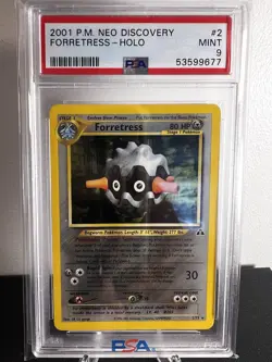 Pokemon Neo Discovery 2001 Forretress Holo PSA 9 Mint - Image 1