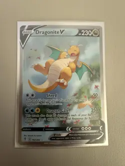 Dragonite V Full Art Ultra Rare Holo 192/203 SWSH07 Evolving Skies Pokemon TCG - Image 1