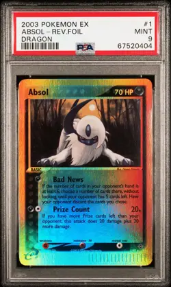 2003 POKEMON EX DRAGON #1 ABSOL-REV.FOIL DRAGON POP 34 None Higher - Image 1