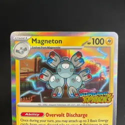 Magneton Pokemon Surging Sparks Staff Promo #153 - Image 3