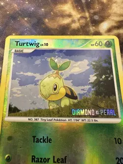 Turtwig 103/130 | Diamond and Pearl Stamped Holo | 2007 English Pokemon MP - Image 4