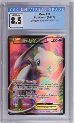 CGC 8.5 Old Cert Mew EX 2012 Dragons Exalted 120/124 Ultra Rare Holo Pokemon - Image 1