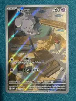 Pokemon Espurr Illustration Rare Full Art Holo POR EN 095/088 Basic 60 HP NM - Image 1