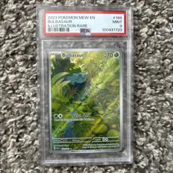 PSA 9 Bulbasaur 166/165 Illustration Rare Holo Pokemon TCG Scarlet & Violet 151 - Image 1