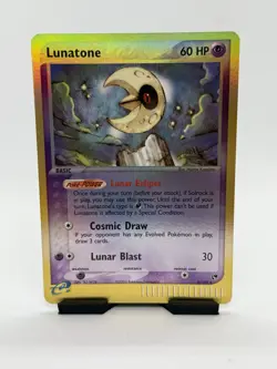 Pokemon Vintage Reverse Holo Lunatone 8/100 Sandstorm 2003 - Image 1