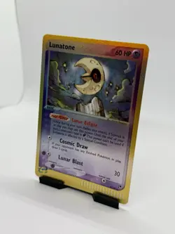Pokemon Vintage Reverse Holo Lunatone 8/100 Sandstorm 2003 - Image 2