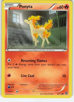 Ponyta 16/114 XY - Steam Siege Common Normal MP Pokemon - Image 1