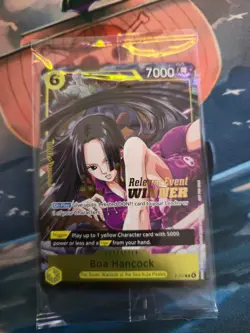 One Piece Boa Hancock Pre Release Event Winner P-115 Sealed Holo Stamp Op-15 - Image 1