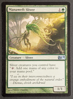 MTG Card - 1x Manaweft Sliver - Core Set 2014 - NM - Magic The Gathering 184/249 - Image 1