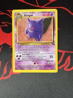 Gengar 20/62 Fossil Non Holo Rare Pokemon Card WOTC LP EXCELLENT - Image 1