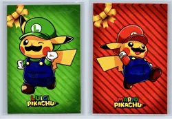Pokemon 2024 Card Database Christmas Set Mario & Luigi Pikachu Set - Image 1