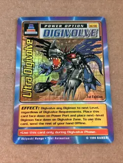 Ultra Digivolve Holo Foil 1st Ed 1999 Digimon Card - Image 1