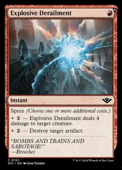 Explosive Derailment - Foil x1 - Outlaws of Thunder Junction - NM-Mint, English - Image 1