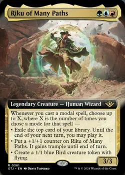 Riku of Many Paths - Foil - Extended Art x1 - Outlaws of Thunder Junction - NM-M - Image 1