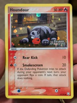 2004 Pokemon EX Team Rocket Returns Houndour Reverse Holo #59/109 LP - Image 1