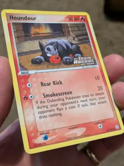 2004 Pokemon EX Team Rocket Returns Houndour Reverse Holo #59/109 LP - Image 2