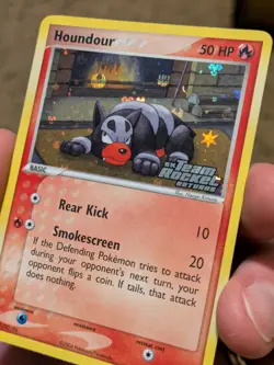 2004 Pokemon EX Team Rocket Returns Houndour Reverse Holo #59/109 LP - Image 3