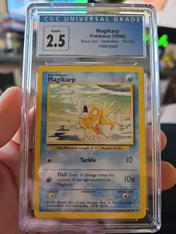 CGC 2.5 Base Set Unlimited Magikarp 35/102 Pokemon 1999 - Image 1