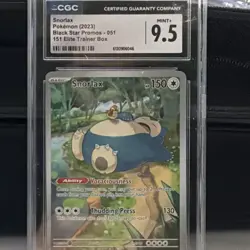 Pokemon Snorlax CGC 9.5 051 Sv: Scarlet & Violet Promo Holo English Basic - Image 1