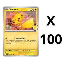 Pikachu Pokemon Day 2026 051/162 (NM) X 100- 30th Anniversary Promo - Pokemon - Image 1
